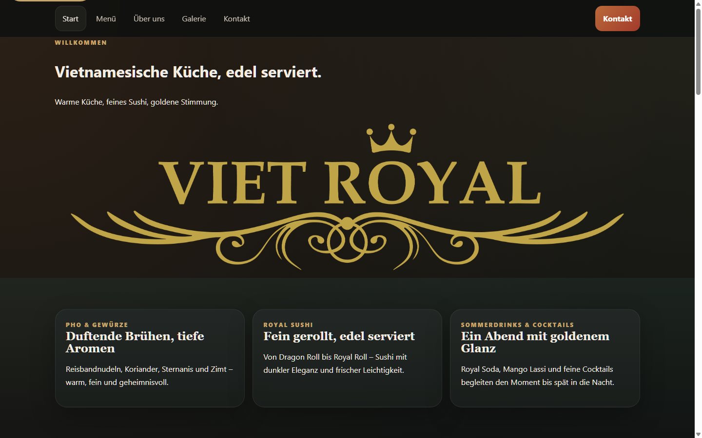 Viet Royal Restaurant in der Desktop-Ansicht